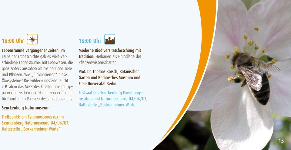 Senckenberg Naturmuseum 16:00 Uhr Moderne Biodiversitätsforschung mit Tradition: Herbarien als Grundlage der Pflanzenwissenschaften. Prof. Dr.