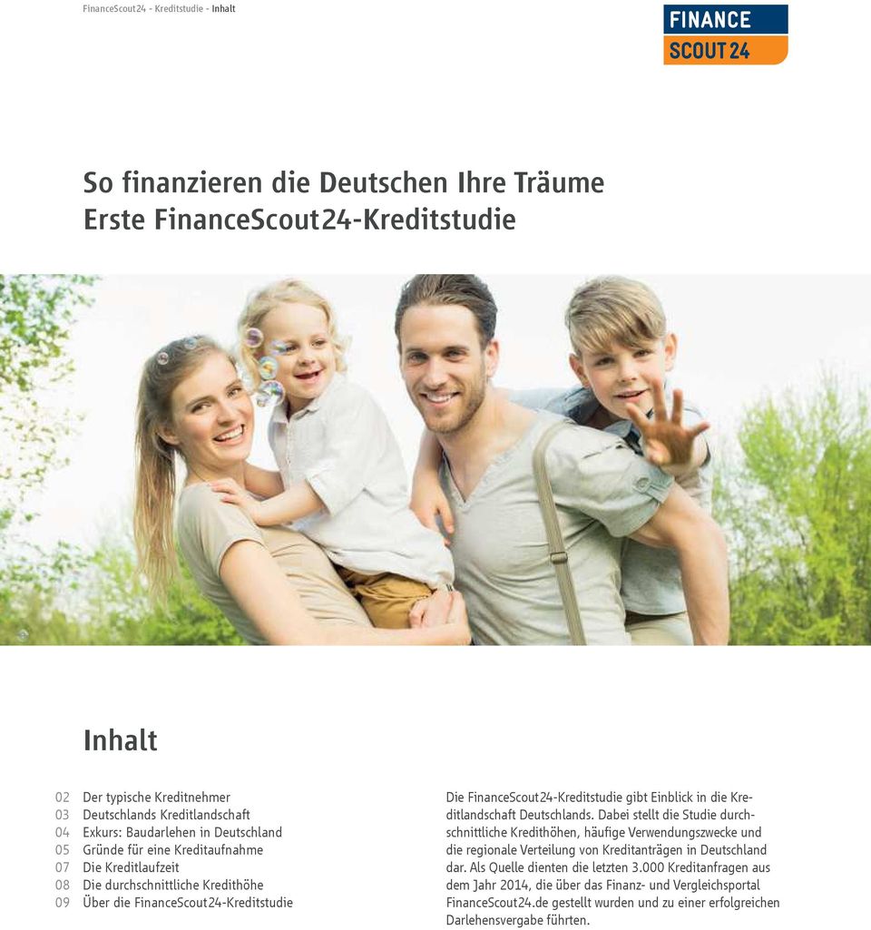 FinanceScout24-Kreditstudie gibt Einblick in die Kreditlandschaft Deutschlands.