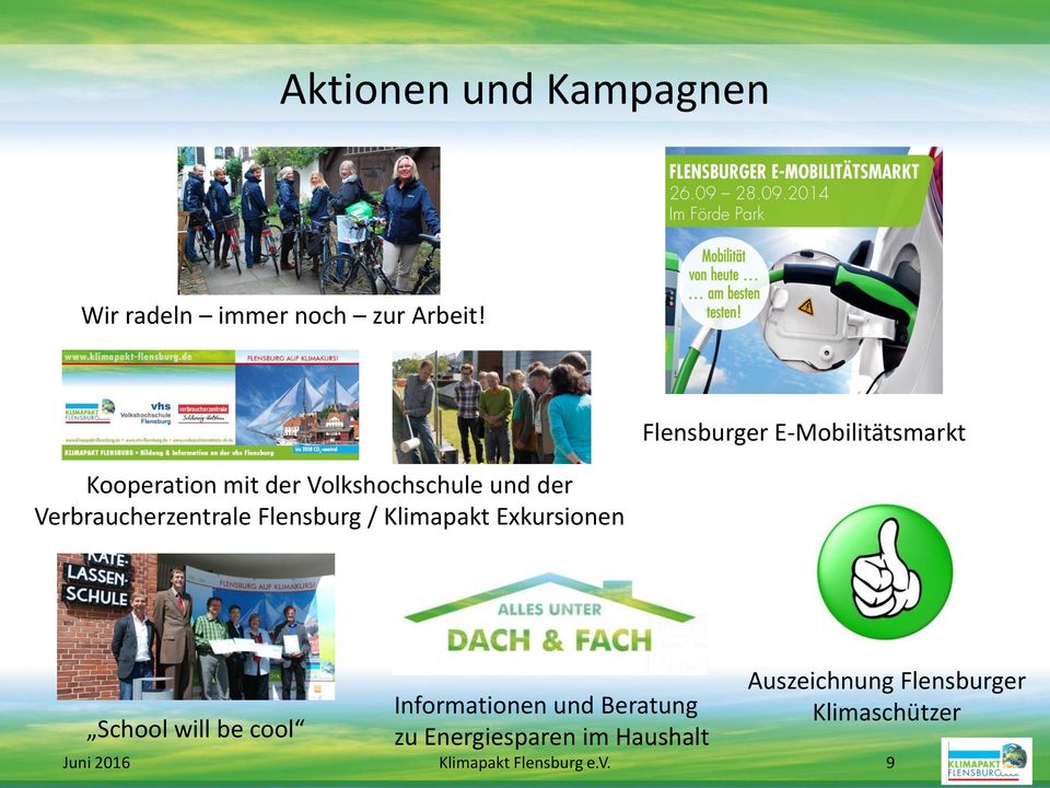 Klimapakt Exkursionen Flensburger E-Mobilitätsmarkt School will be cool