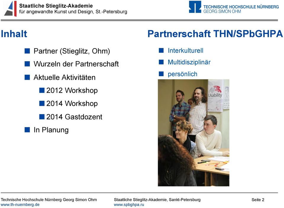2014 Workshop 2014 Gastdozent In Planung