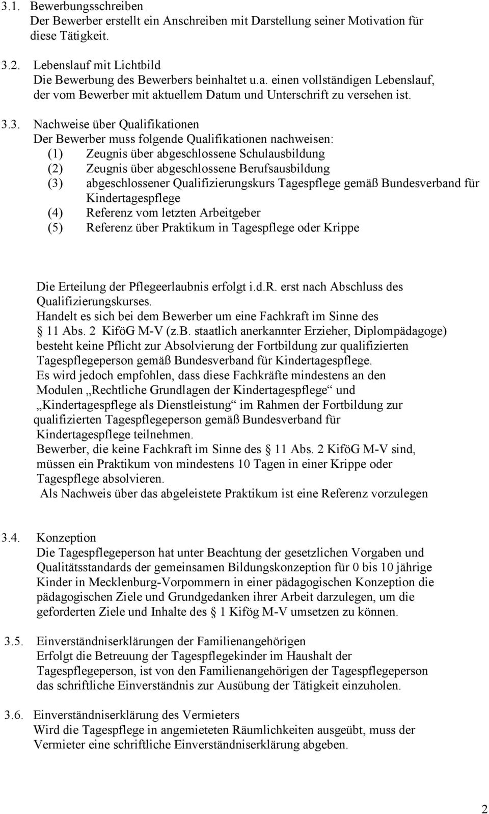 Kriterien Fur Die Erteilung Der Pflegeerlaubnis Fur Kindertagespflegepersonen Im Landkreis Vorpommern Rugen Pdf Free Download