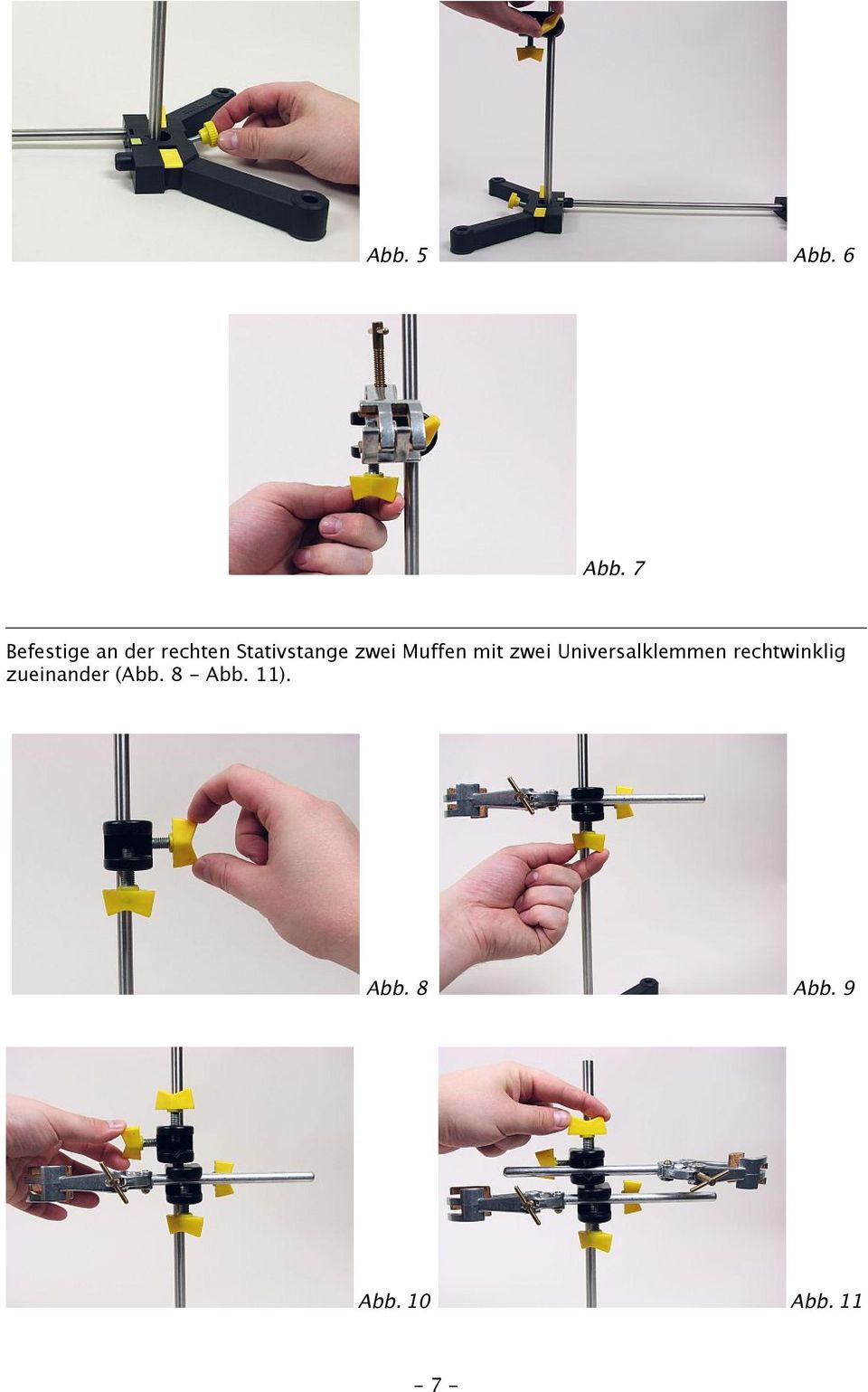 zwei Muffen mit zwei Universalklemmen