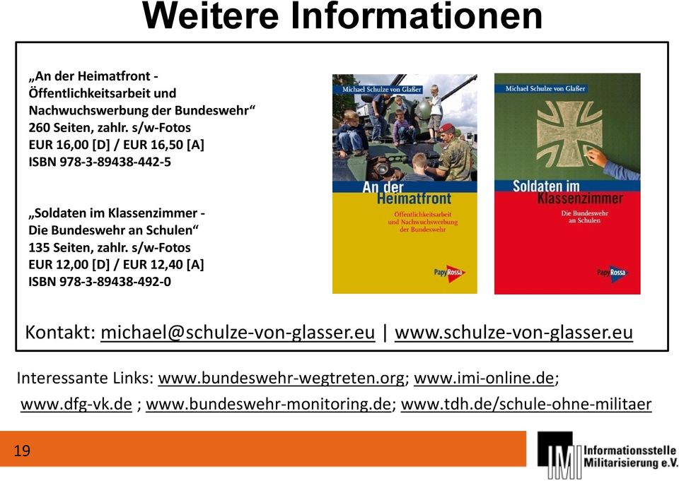 zahlr. s/w-fotos EUR 12,00 [D] / EUR 12,40 [A] ISBN 978-3-89438-492-0 Kontakt: michael@schulze-von-glasser.eu www.schulze-von-glasser.eu Interessante Links: www.