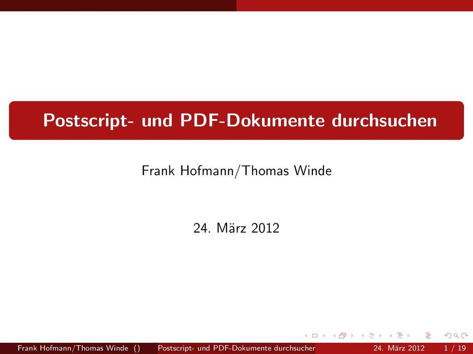 März 2012 Frank Hofmann/Thomas Winde ()  24.