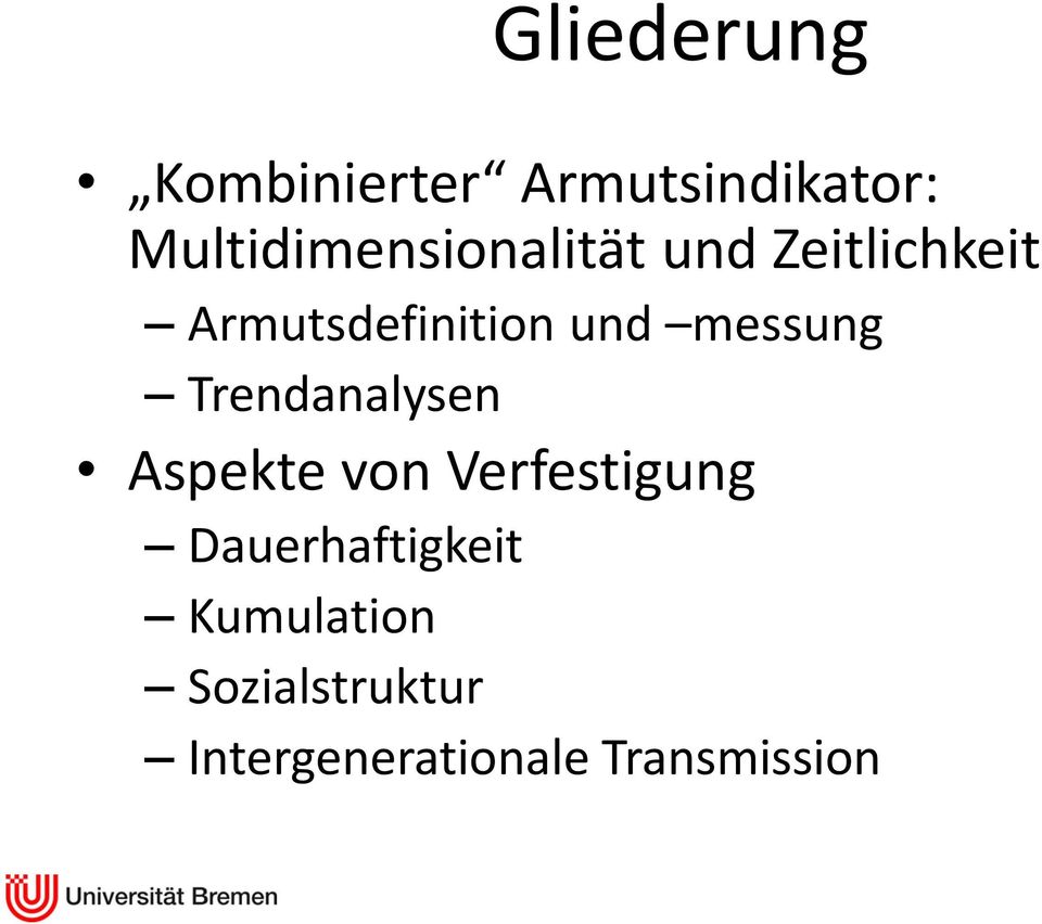 und messung Trendanalysen Aspekte von Verfestigung