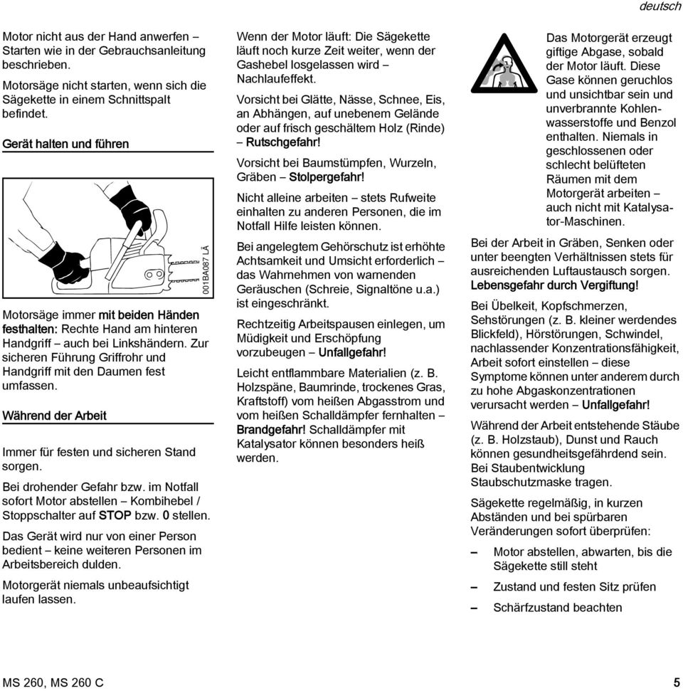 Stihl Ms 260 Gebrauchsanleitung Pdf Kostenfreier Download