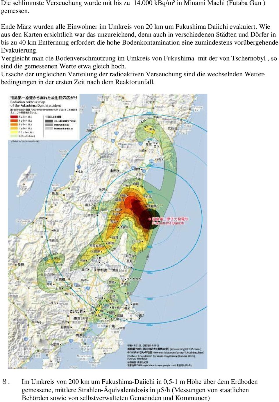 Die Reaktorunfalle Von Fukushima Und Tschernobyl Ein Vergleich Der Bodenbelastung Durch Den Radioaktiven Fallout Pdf Kostenfreier Download