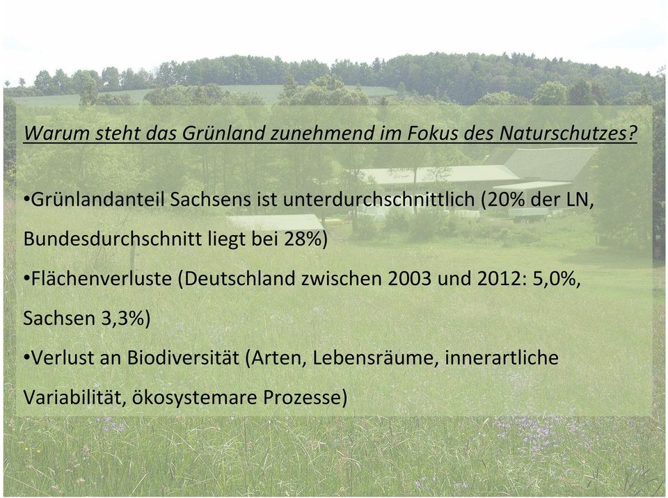 liegt bei 28%) Flächenverluste (Deutschland zwischen 2003 und 2012: 5,0%, Sachsen