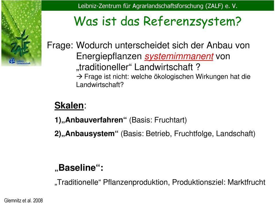 traditioneller Landwirtschaft?