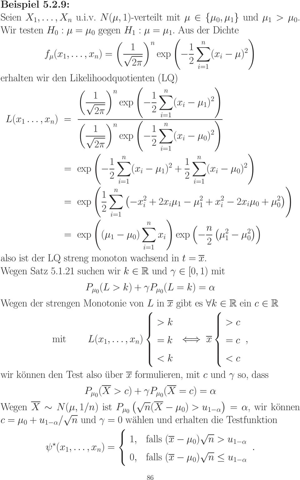 ..,x n ) = ( ) ( ) n 1 exp 1 n (x i µ 0 ) 2 2π 2 i=1 ( ) = exp 1 n (x i µ 1 ) 2 + 1 n (x i µ 0 ) 2 2 2 i=1 i=1 ( 1 n ( ) ) = exp x 2 2 i +2x i µ 1 µ 2 1 +x 2 i 2x i µ 0 +µ 2 0 i=1 ( n ( = exp (µ 1 µ