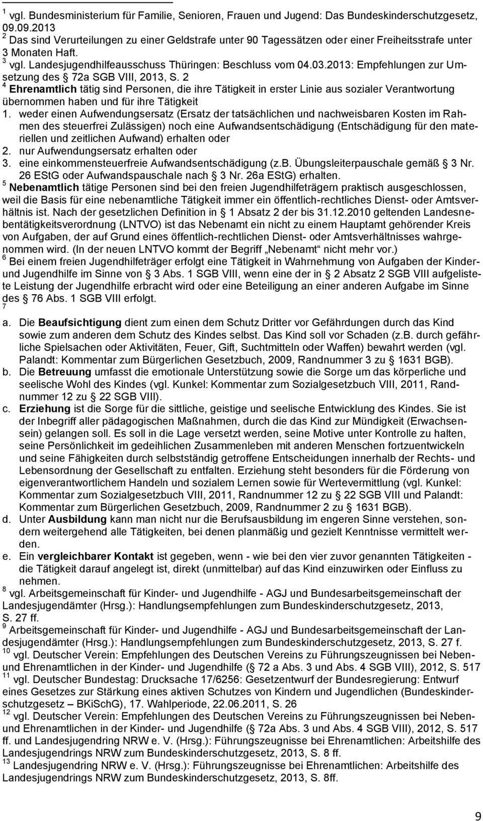 2013: Empfehlungen zur Umsetzung des 72a SGB VIII, 2013, S.