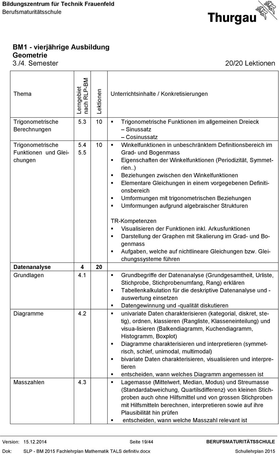 5 10 Winkelfunktionen in unbeschränktem Definitionsbereich im Grad- und Bogenmass Eigenschaften der Winkelfunktionen (Periodizität, Symmetrien.