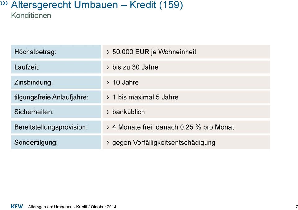 000 EUR je Wohneinheit bis zu 30 Jahre 10 Jahre 1 bis maximal 5 Jahre