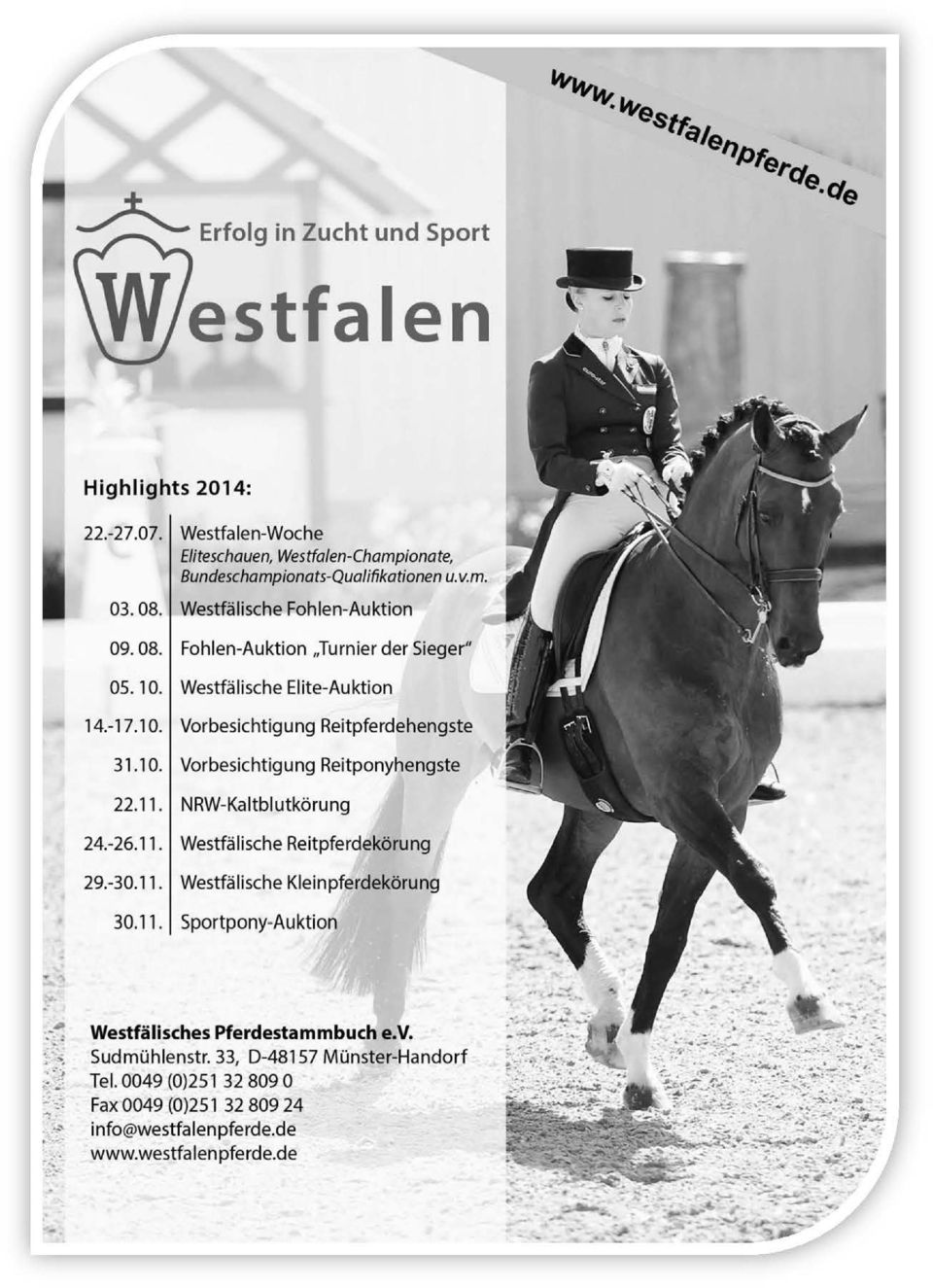 11. NRW-Kaltblutkörung 24.-26.11. Westfälische Reitpferdekörung 29.-30.11. Westfälische Kleinpferdekörung 30.11. SportponyaAuktion.... ' :.:.-_.