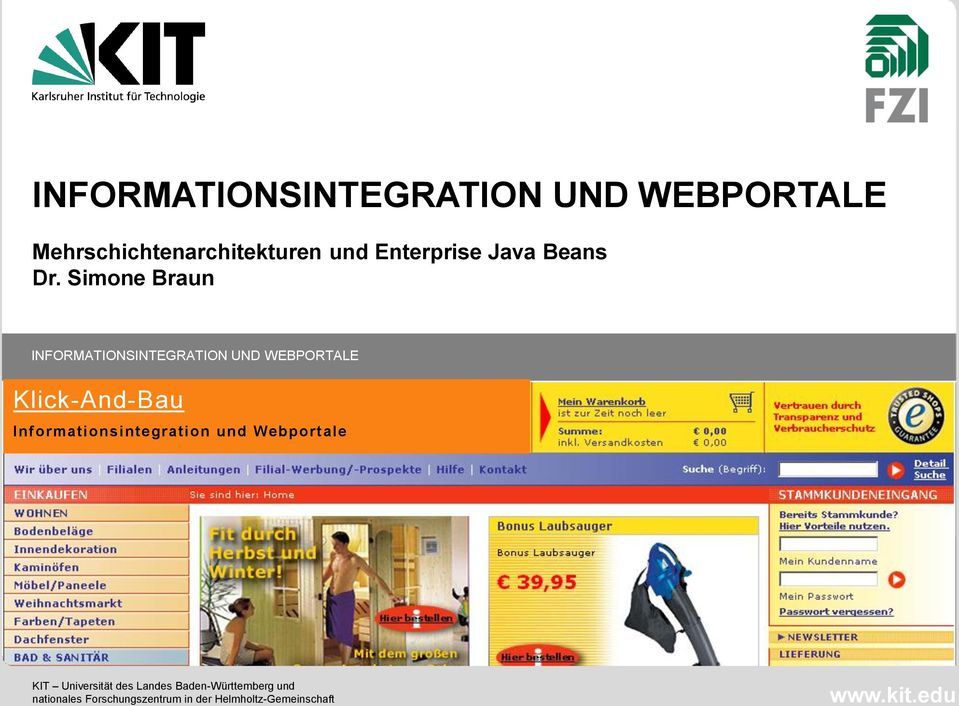 Simone Braun INFORMATIONSINTEGRATION UND WEBPORTALE Klick-And-Bau