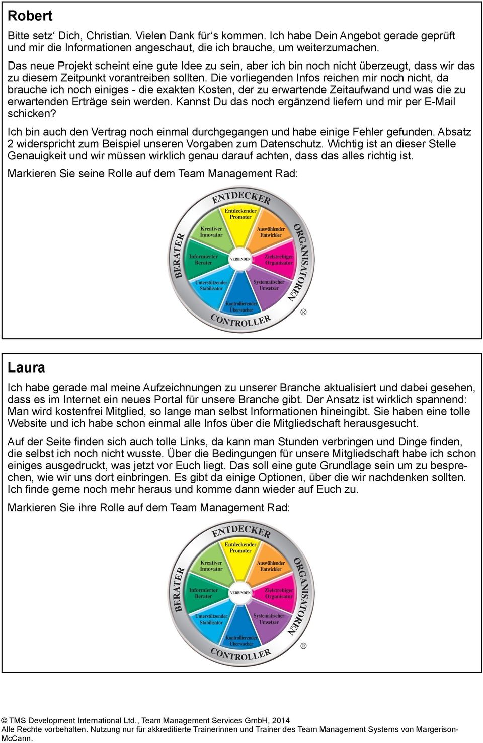 Die vorliegenden Infos reichen mir noch nicht, da brauche ich noch einiges - die exakten Kosten, der zu erwartende Zeitaufwand und was die zu erwartenden Erträge sein werden.