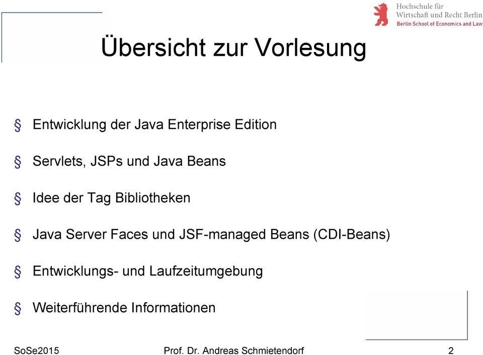 Faces und JSF-managed Beans (CDI-Beans) Entwicklungs- und