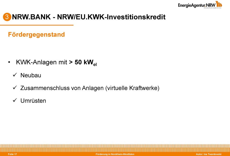 KWK-Anlagen mit > 50 kw el Neubau