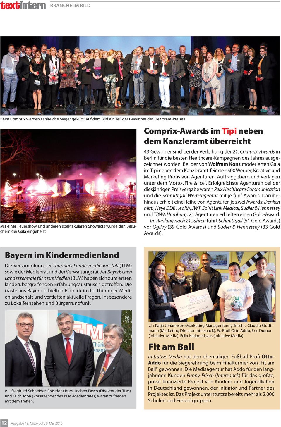 Comprix-Awards in Berlin für die besten Healthcare-Kampagnen des Jahres ausgezeichnet worden.