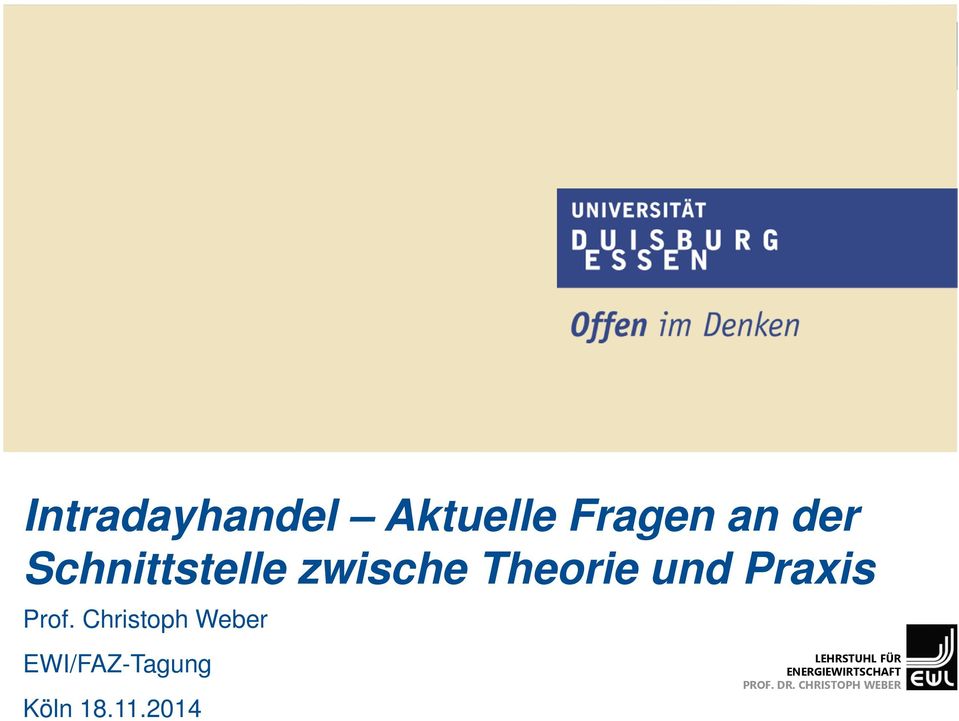 Schnittstelle zwische Theorie und Praxis Prof.
