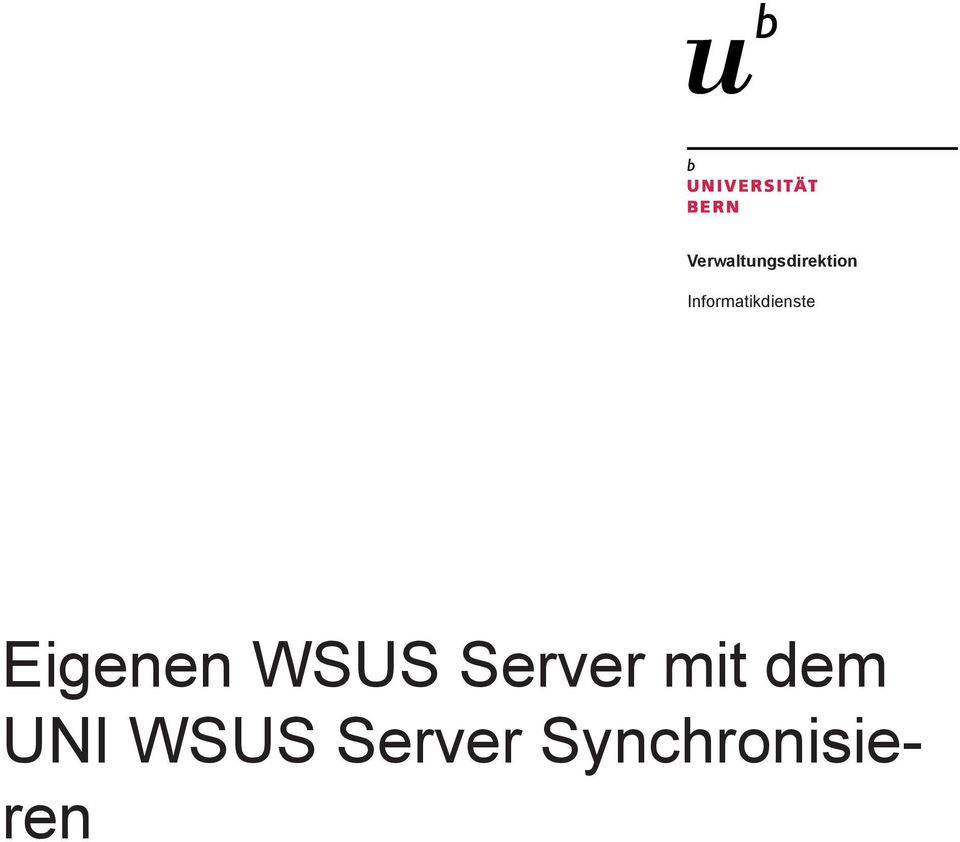Eigenen WSUS Server mit