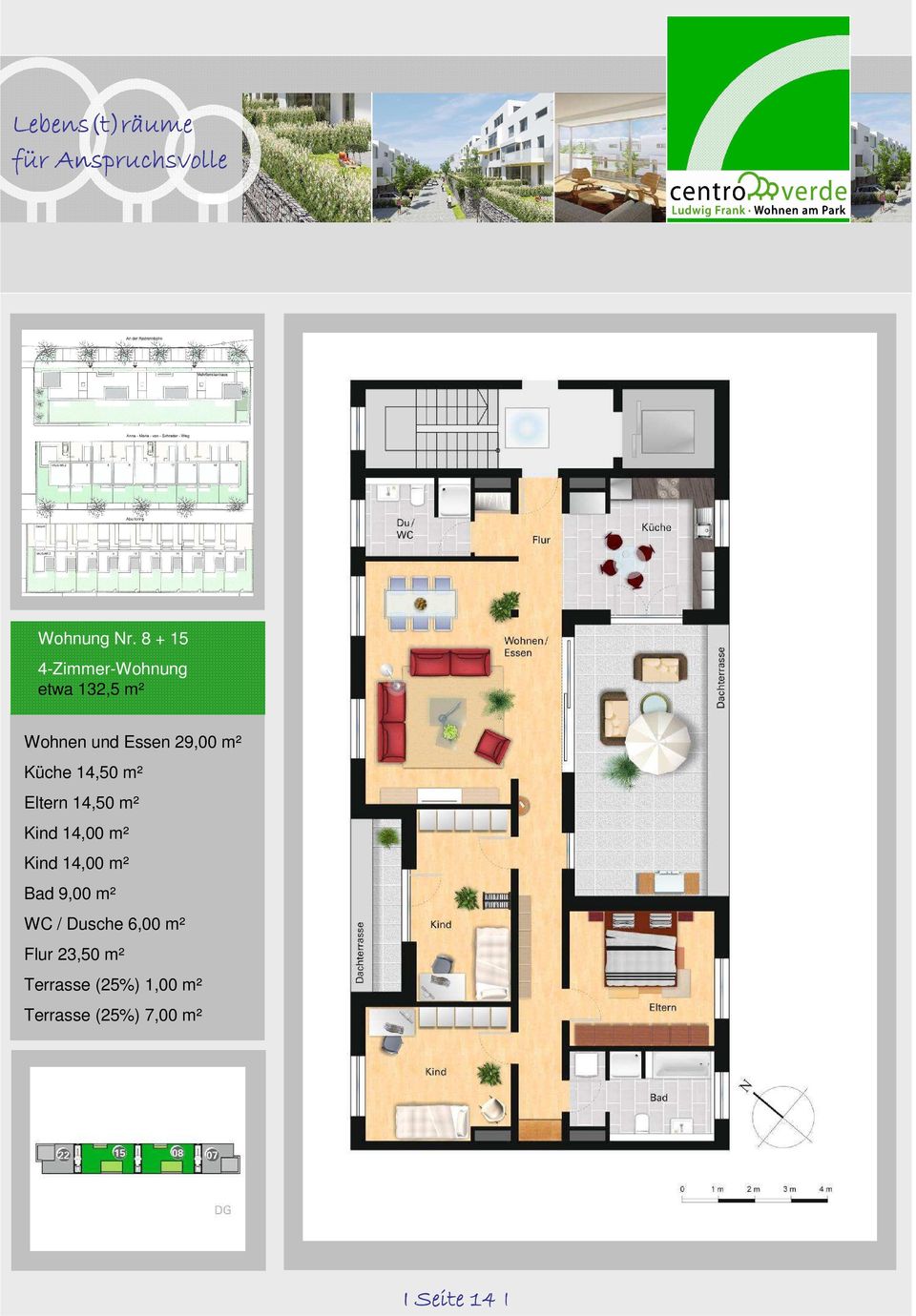 m² Küche 14,50 m² Eltern 14,50 m² Kind 14,00 m² Kind 14,00