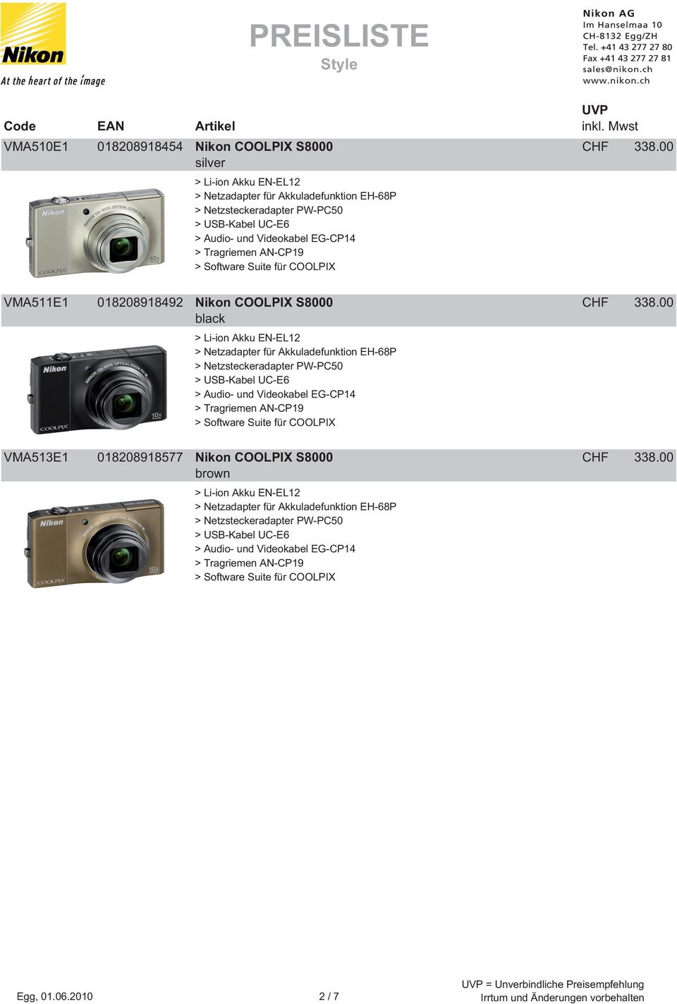 COOLPIX S8000 CHF 338.