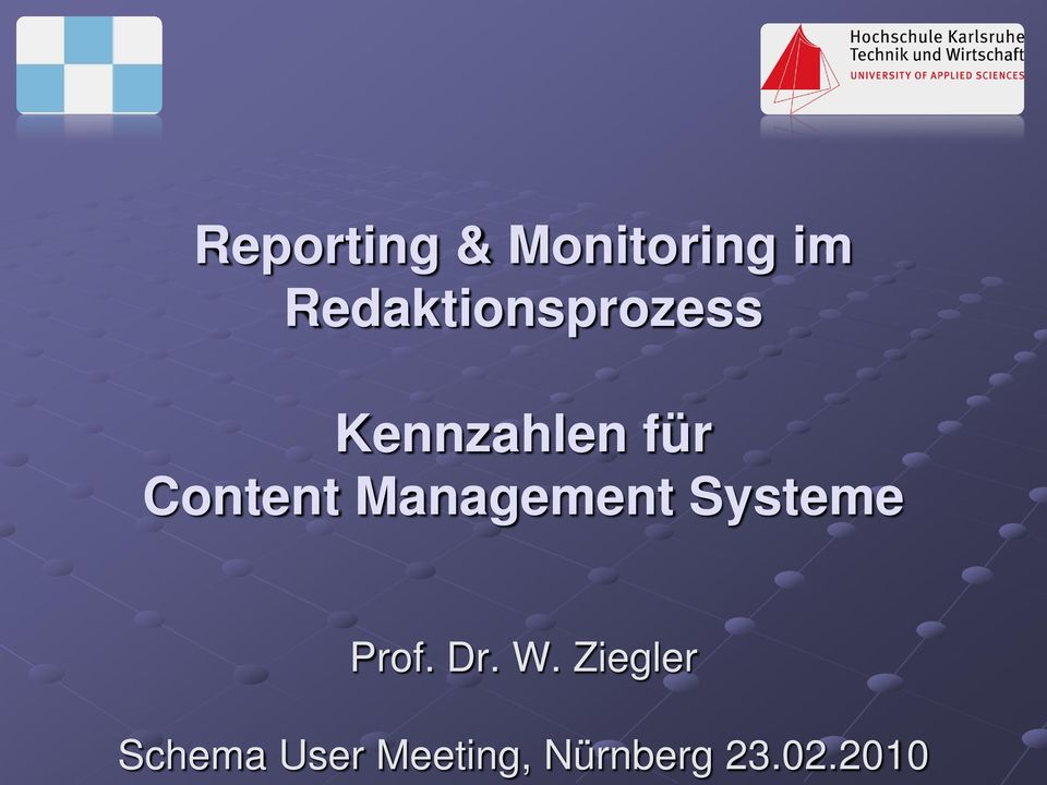 Content Management Systeme Prof. Dr.