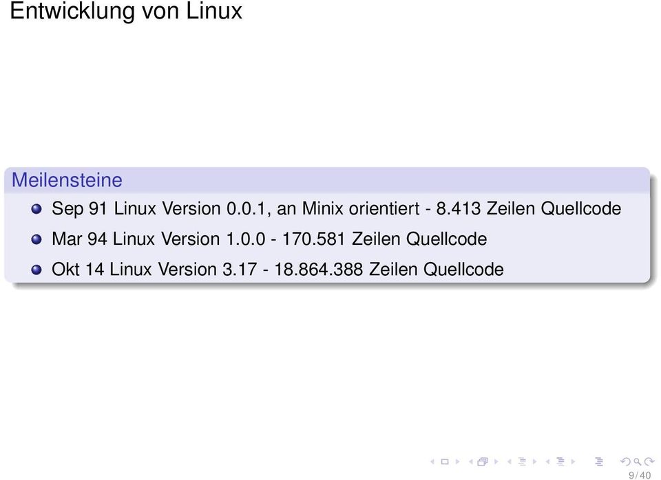 413 Zeilen Quellcode Mar 94 Linux Version 1.0.0-170.