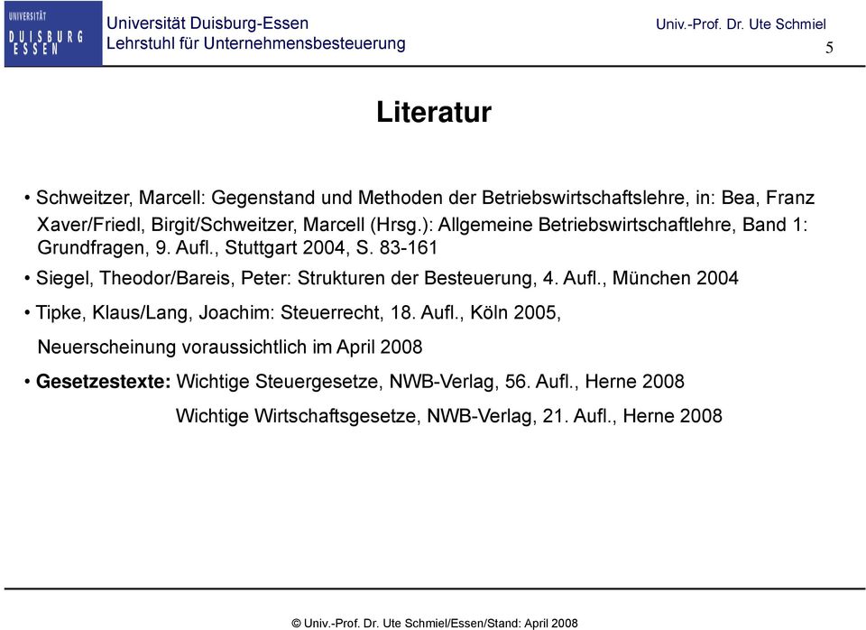 83-161 Siegel, Theodor/Bareis, Peter: Strukturen der Besteuerung, 4. Aufl.