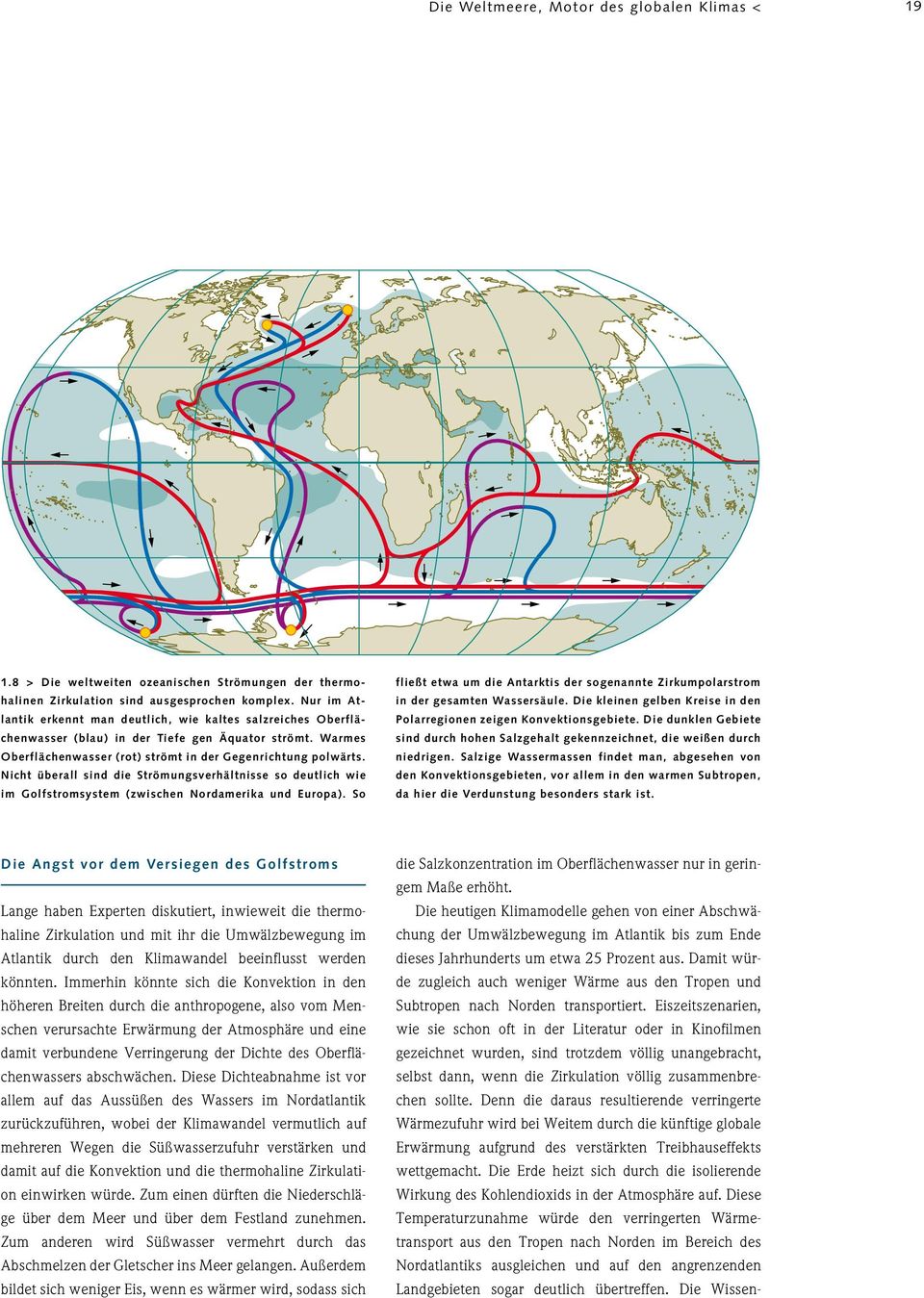 Nicht überall sind die Strömungsverhältnisse so deutlich wie im Golfstromsystem (zwischen Nordamerika und Europa).
