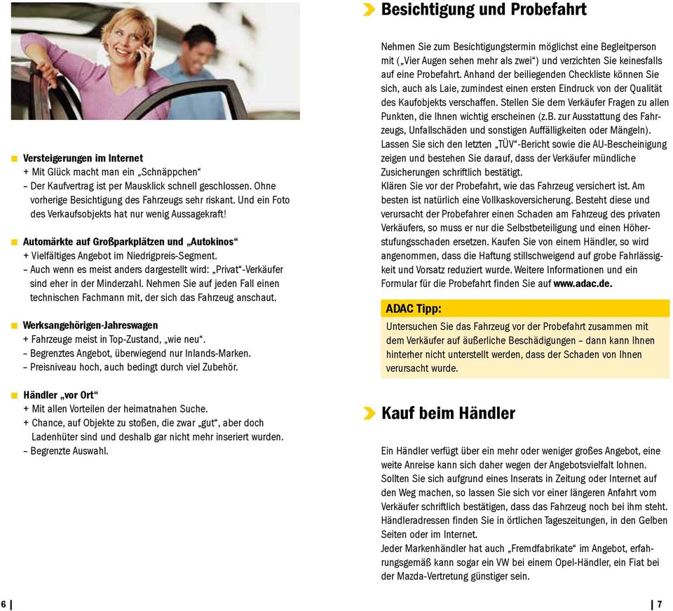 Autorecht Aktuell Gebrauchtwagenkauf Mit Adac Checkliste Pdf