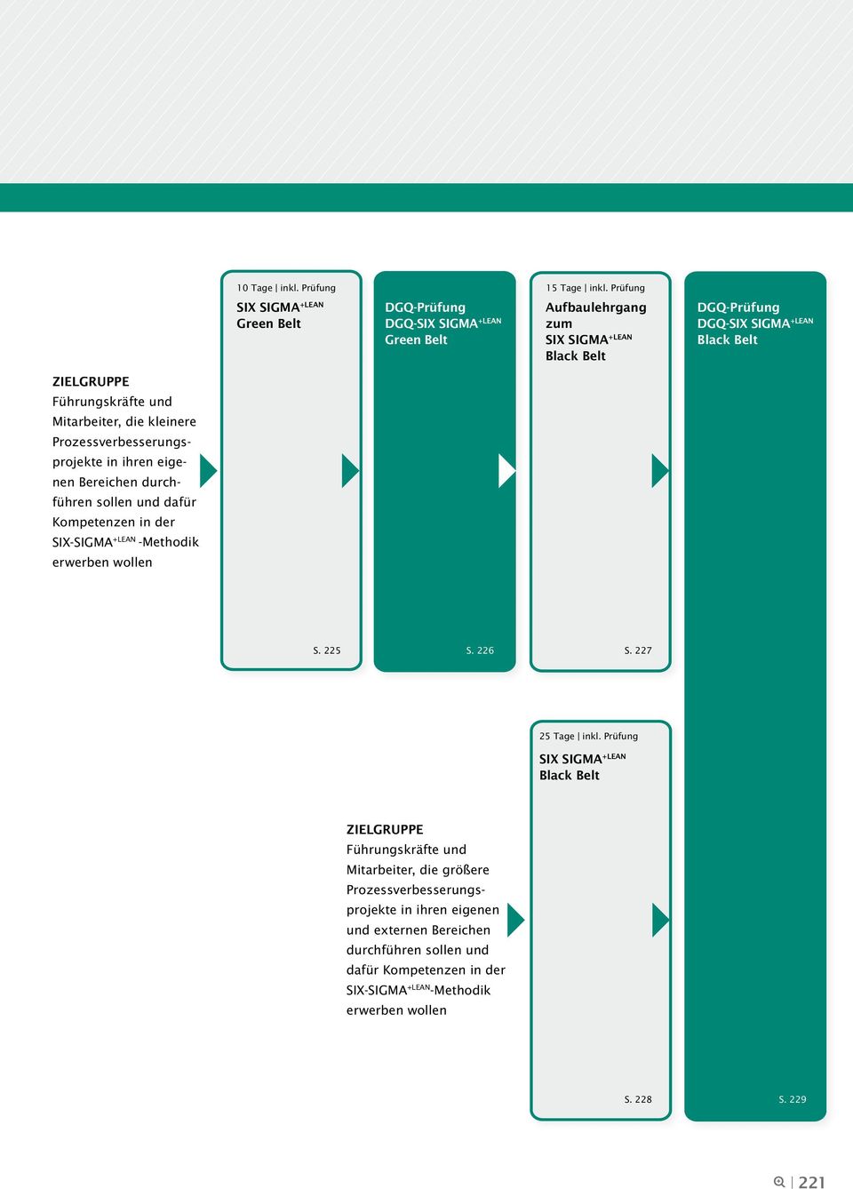 zielgruppe Führungskräfte und Mitarbeiter, die kleinere Prozessverbesserungsprojekte in ihren eigenen Bereichen durchführen sollen und dafür Kompetenzen in der SIX-SIGMA +LEAN