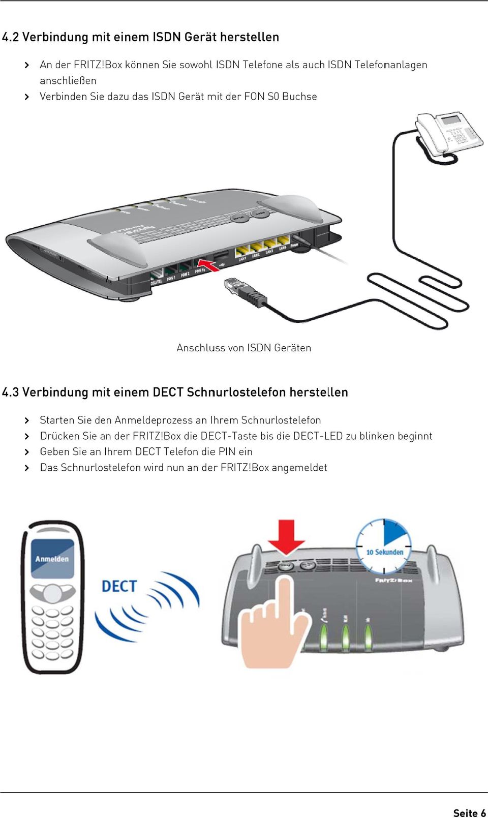 Buchse Anschluss von ISDN Geräten 4.