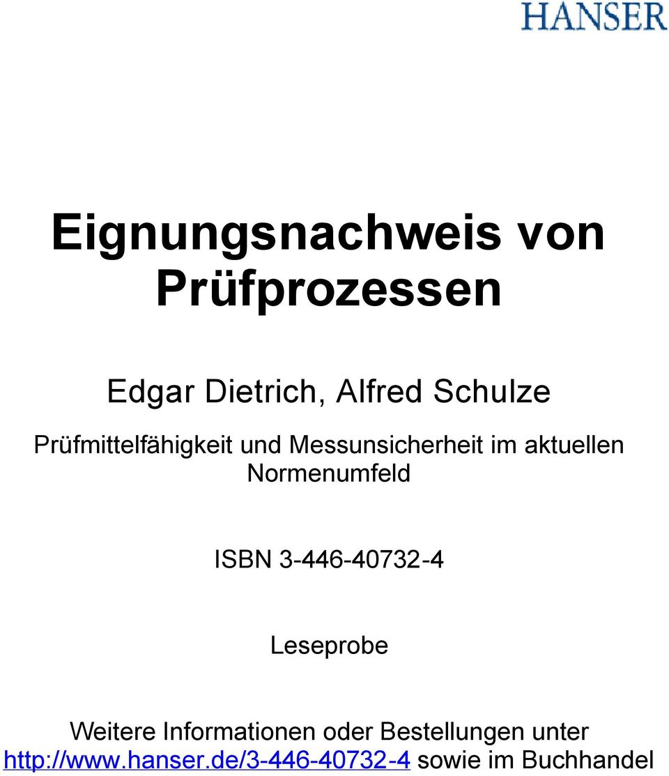 Normenumfeld ISBN 3-446-40732-4 Leseprobe Weitere Informationen