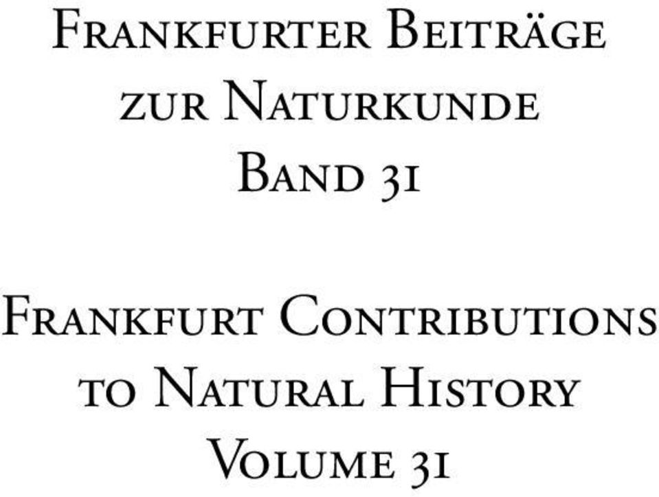 Frankfurt Contributions