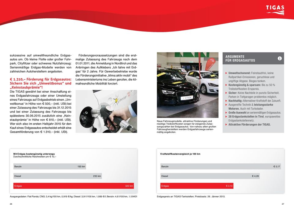 310, Förderung für Erdgasautos: Sichern Sie sich Umweltbonus und Keinstaubprämie!