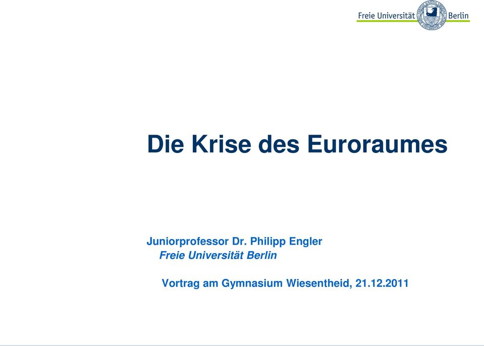 Philipp Engler Freie Universität
