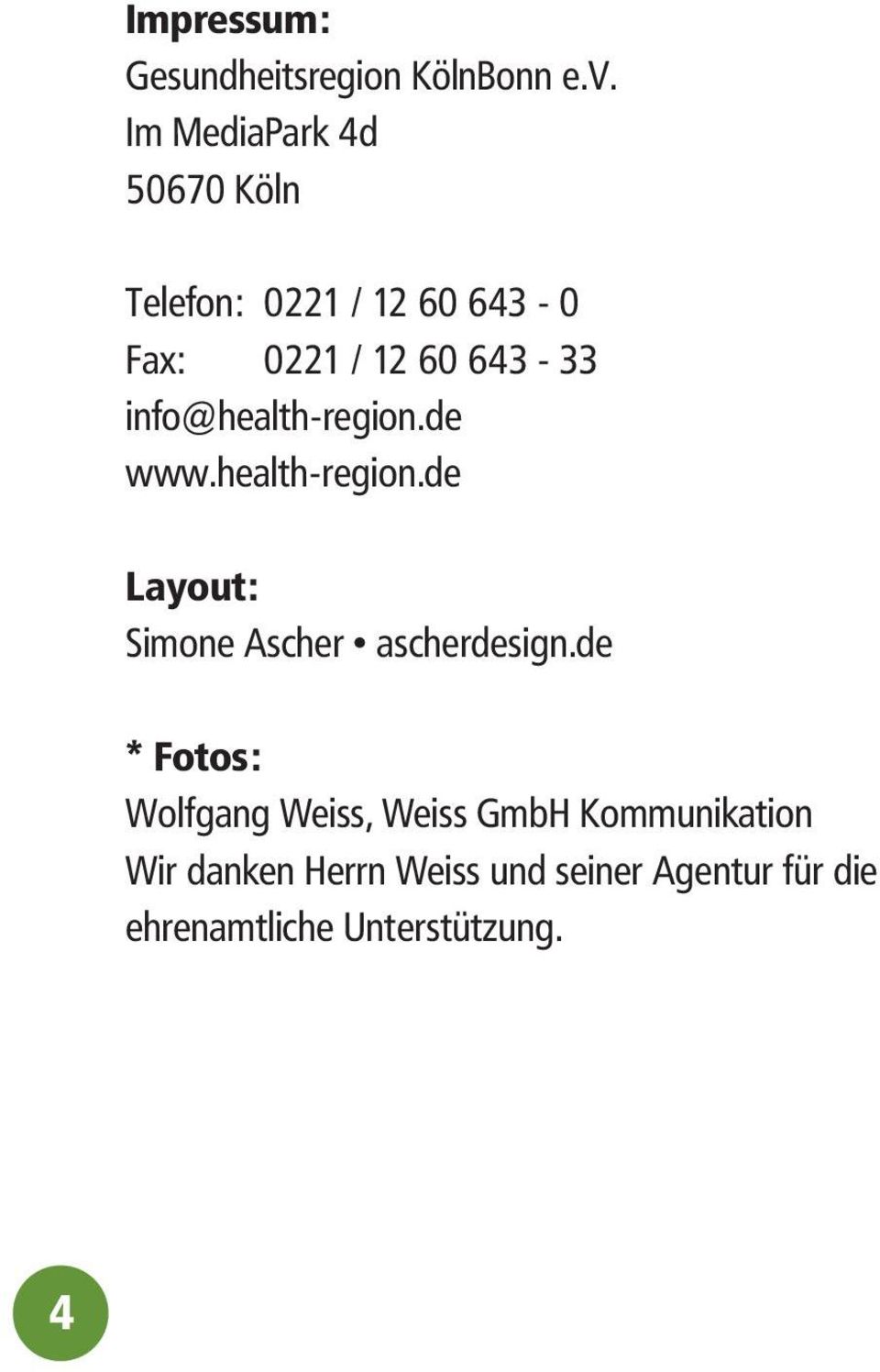 info@health-region.de www.health-region.de Layout: Simone Ascher ascherdesign.