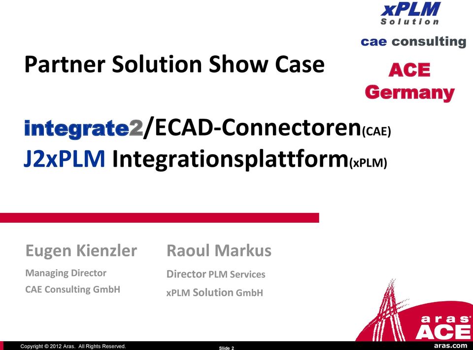Integrationsplattform(xPLM) Eugen Kienzler Managing