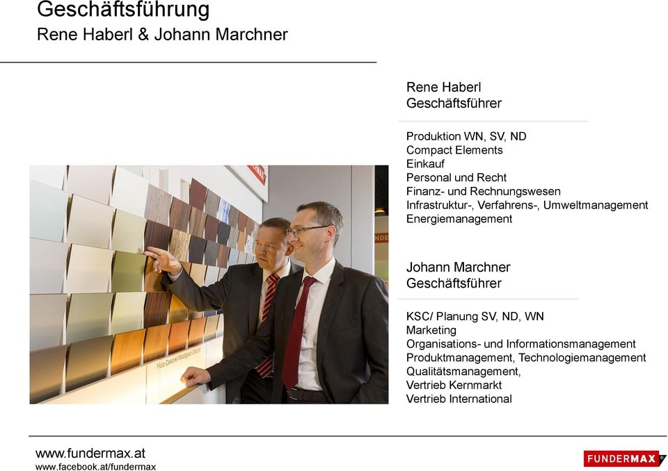 Energiemanagement Johann Marchner Geschäftsführer KSC/ Planung SV, ND, WN Marketing Organisations- und