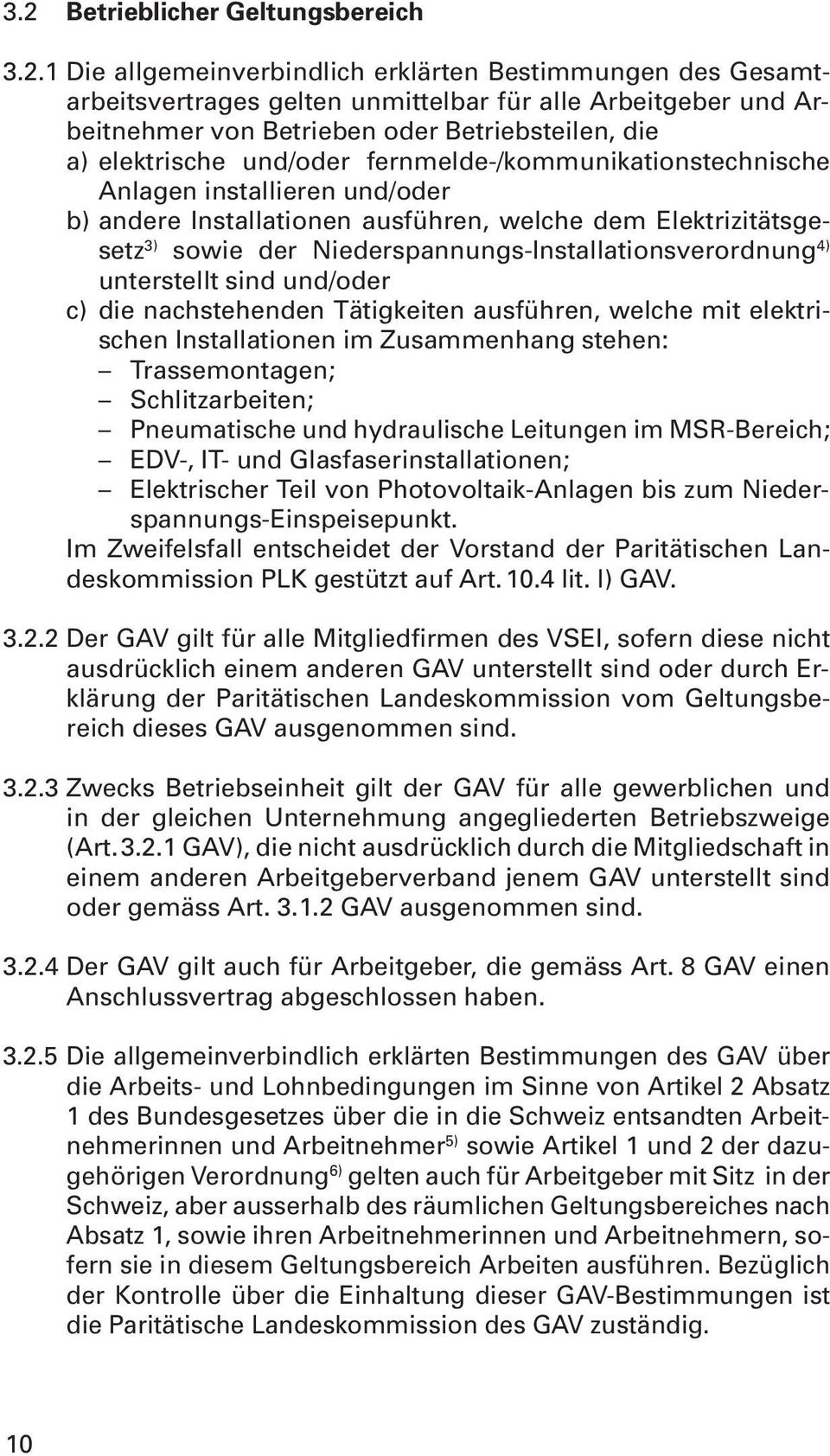 Gesamtarbeitsvertrag Des Schweizerischen Elektro Und