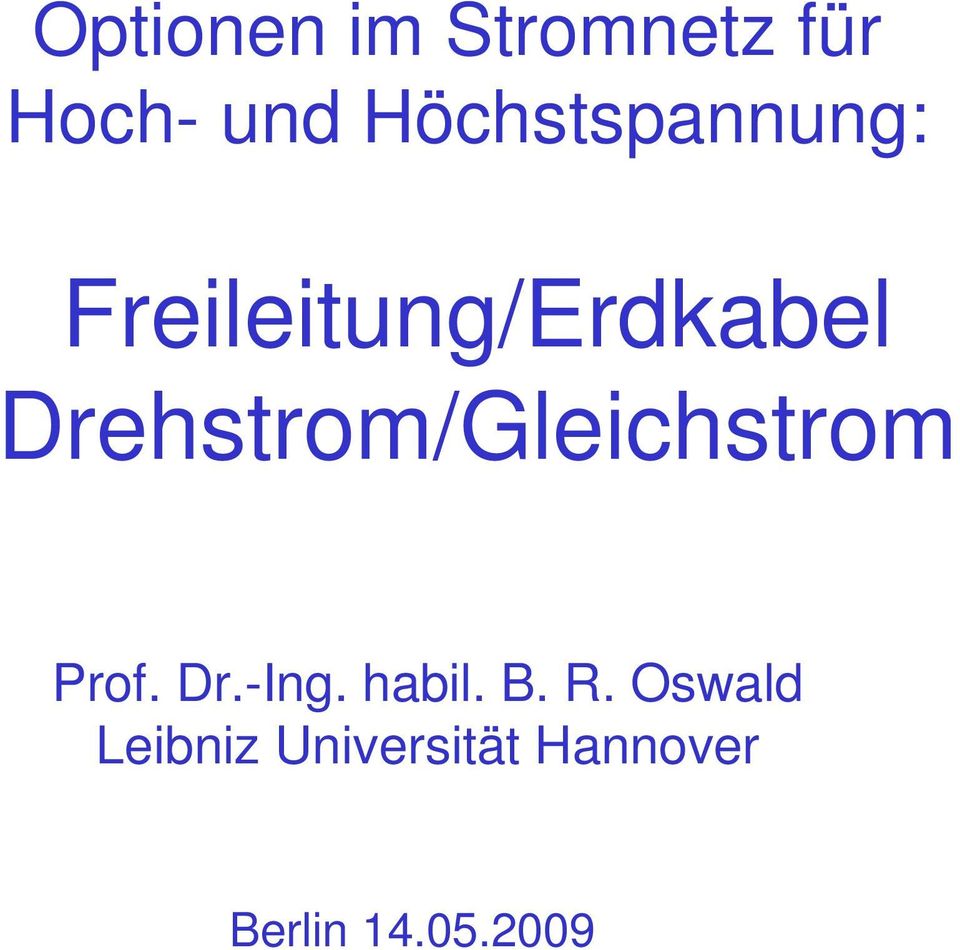 Drehstrom/Gleichstrom Prof. Dr.-Ing. habil.