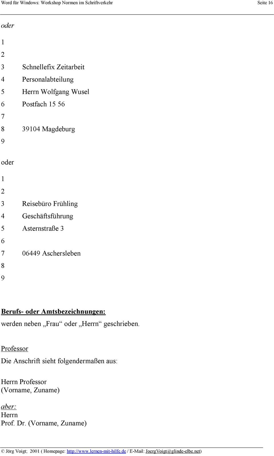 Word Fur Windows Workshop 3 Normen Im Schriftverkehr Pdf Kostenfreier Download