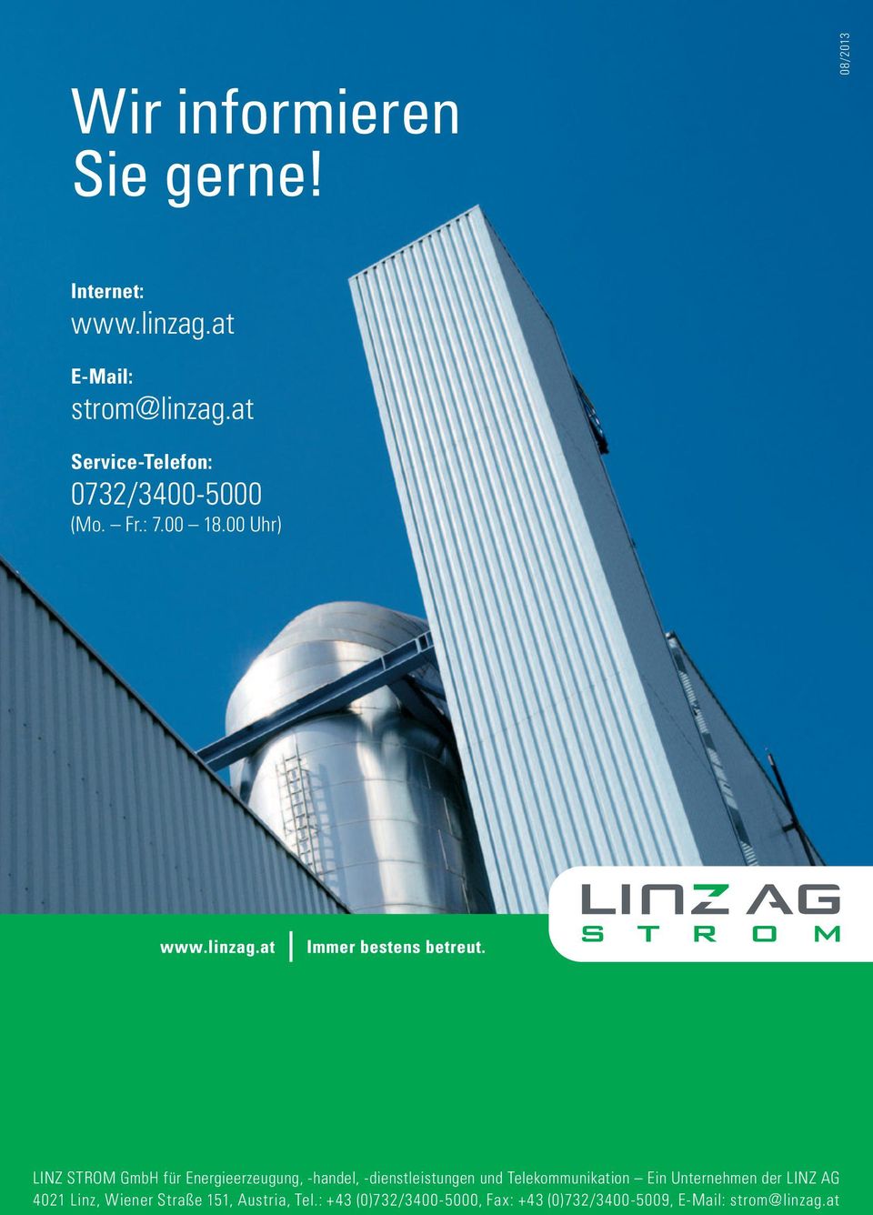 00 Uhr) Linz Strom GmbH für Energieerzeugung, -handel, -dienstleistungen und