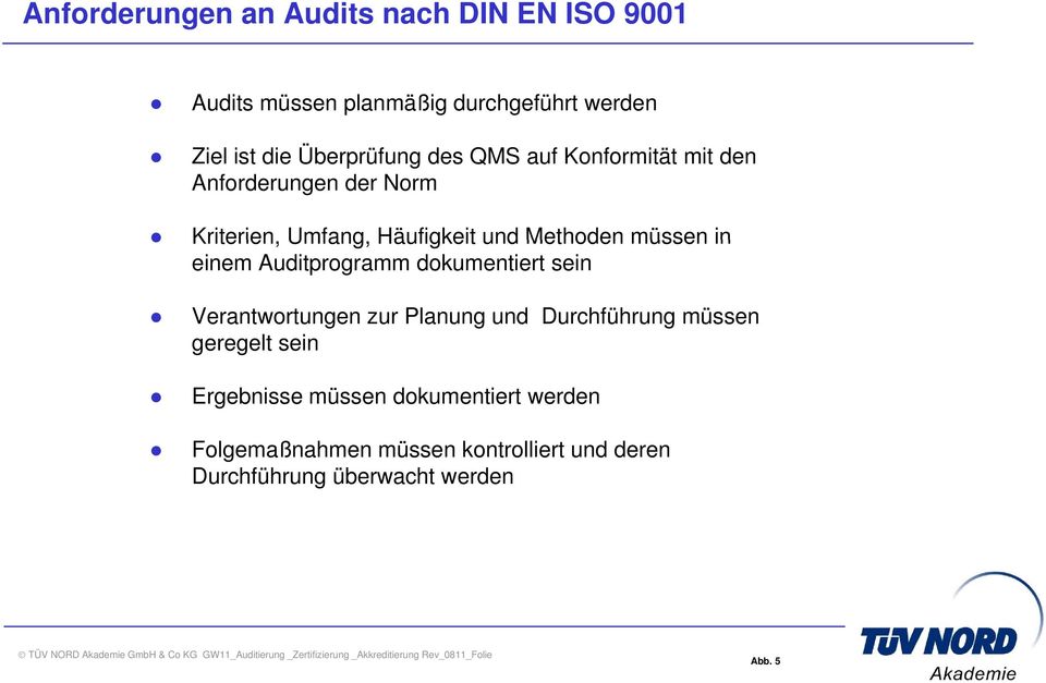 müssen in einem Auditprogramm dokumentiert sein Verantwortungen zur Planung und Durchführung müssen geregelt