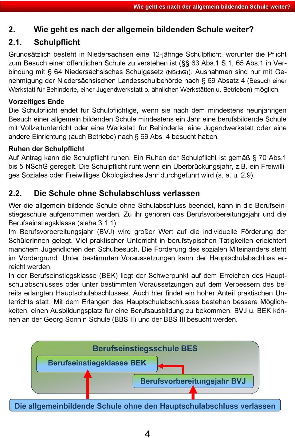 1 in Verbindung mit 64 Niedersächsisches Schulgesetz (NSchG)).