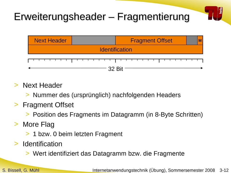 nachfolgenden Headers > Fragment Offset > Position des Fragments im Datagramm (in 8-Byte Schritten)