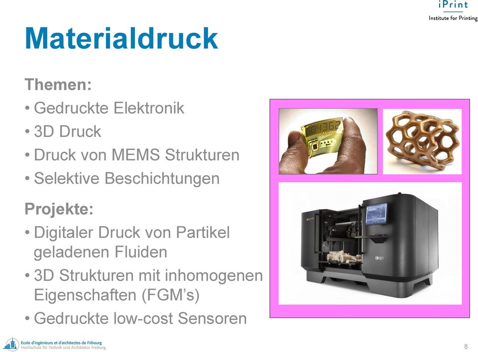 Digitaler Druck von Partikel geladenen Fluiden 3D Strukturen