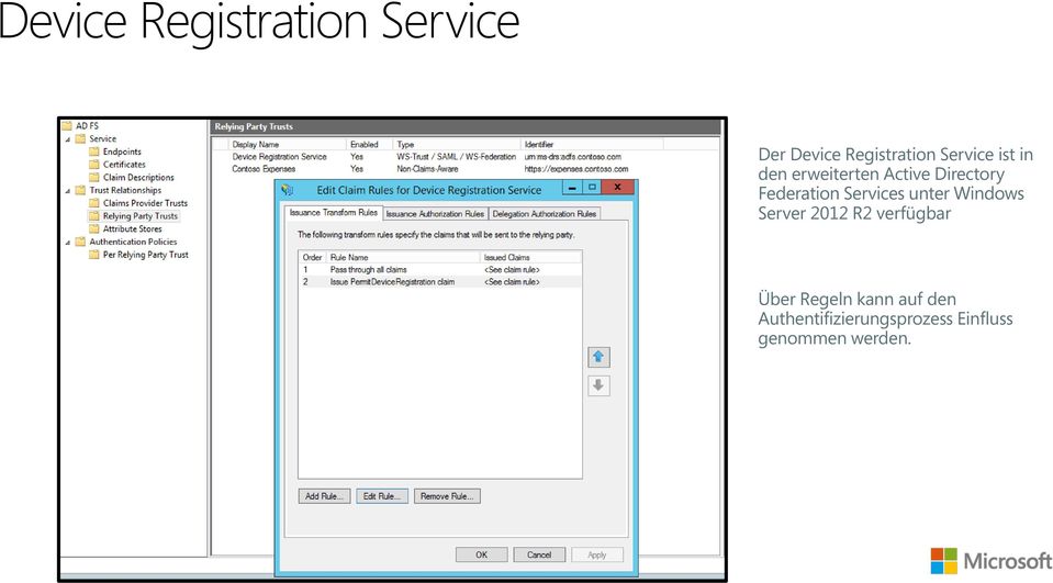 Services unter Windows Server 2012 R2 verfügbar Über
